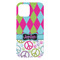 Harlequin & Peace Signs iPhone 15 Pro Max Case - Back