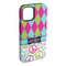 Harlequin & Peace Signs iPhone 15 Pro Max Tough Case - Angle