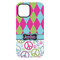 Harlequin & Peace Signs iPhone 15 Pro Max Tough Case - Back