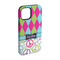 Harlequin & Peace Signs iPhone Case - Rubber Lined - iPhone 15 Pro (Personalized)