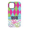 Harlequin & Peace Signs iPhone 15 Pro Tough Case - Back
