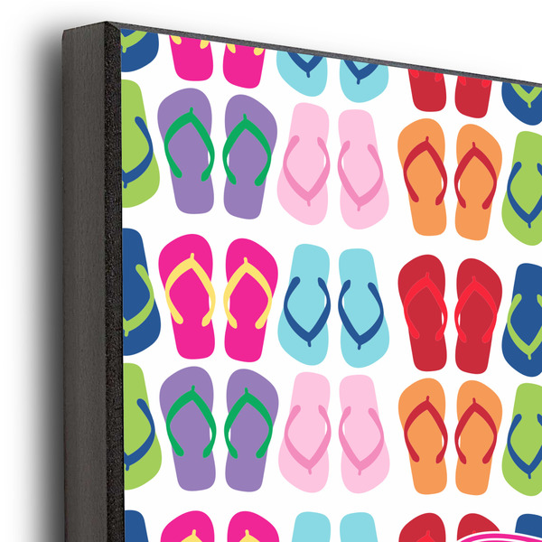 FlipFlop 11x14 Wood Print - Closeup