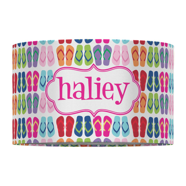 FlipFlop 12" Drum Lampshade - FRONT (Fabric)