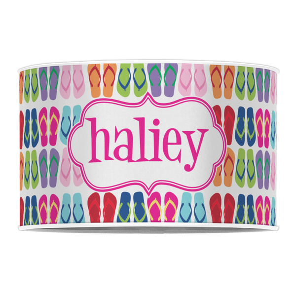 FlipFlop 12" Drum Lampshade - FRONT (Poly Film)