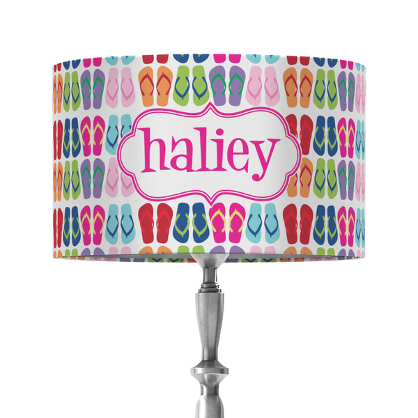 Custom FlipFlop 12" Drum Lamp Shade - Fabric (Personalized)