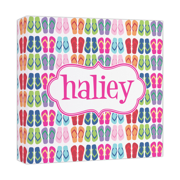 Custom FlipFlop Canvas Print - 12x12 (Personalized)