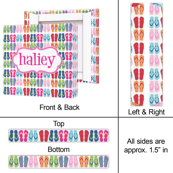 FlipFlop 12x12 - Canvas Print - Approval