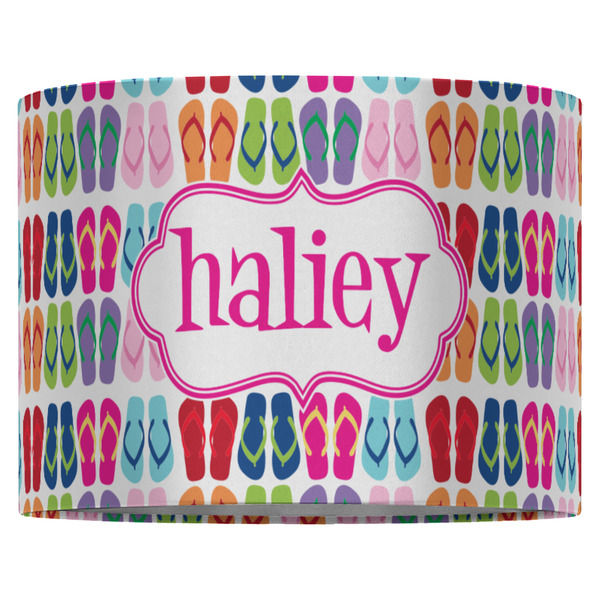FlipFlop 16" Drum Lampshade - FRONT (Fabric)
