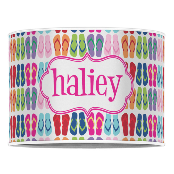 FlipFlop 16" Drum Lampshade - FRONT (Poly Film)