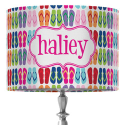 FlipFlop 16" Drum Lamp Shade - Fabric (Personalized)
