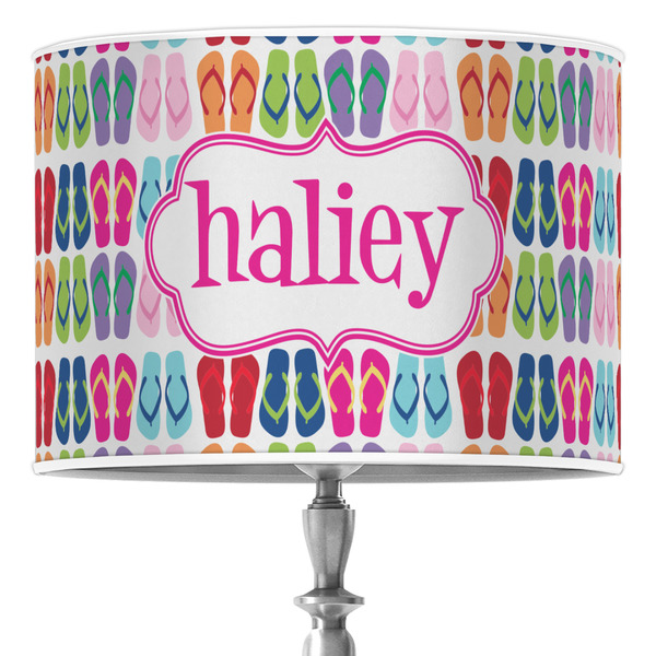 Custom FlipFlop 16" Drum Lamp Shade - Poly-film (Personalized)