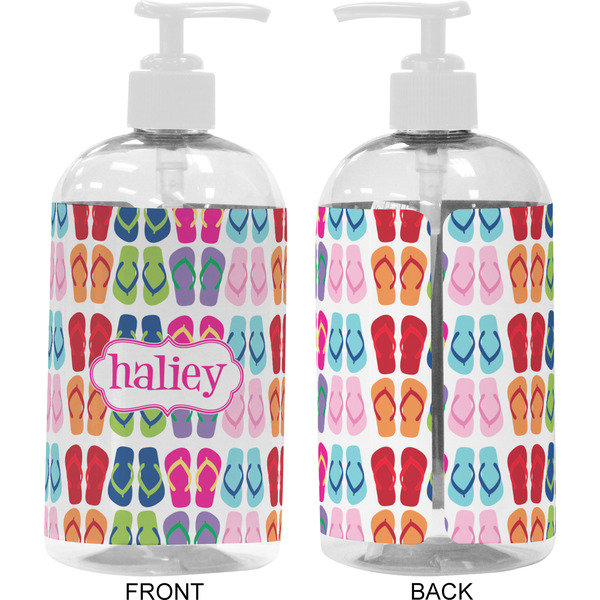 FlipFlop 16 oz Plastic Liquid Dispenser- Approval- White