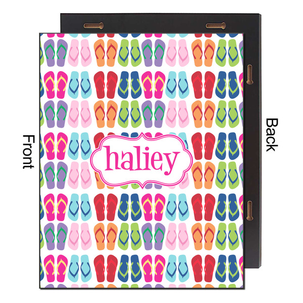 FlipFlop 16x20 Wood Print - Front & Back View