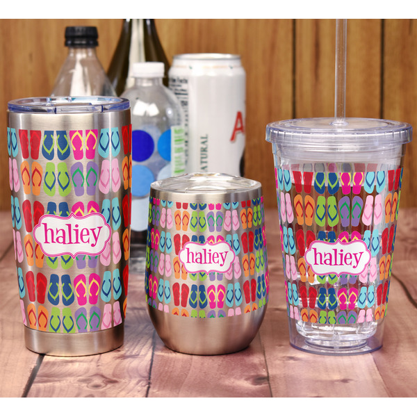 FlipFlop 20oz SS Tumbler - Full Print - In Context