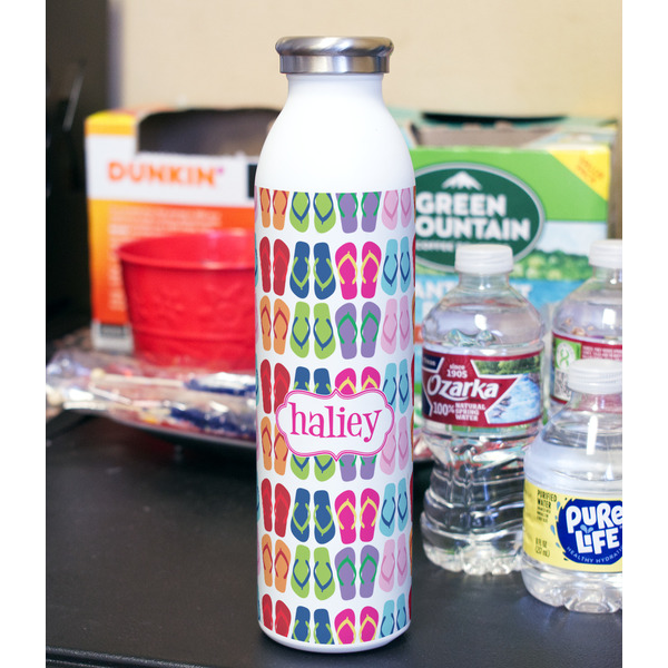 FlipFlop 20oz Water Bottles - Full Print - In Context