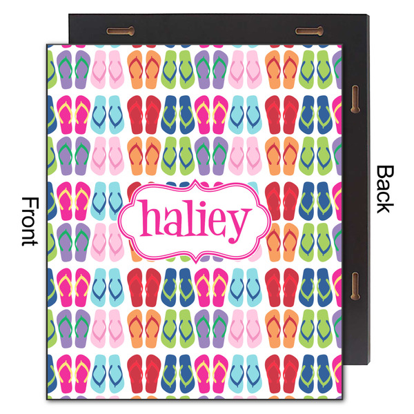 FlipFlop 20x24 Wood Print - Front & Back View