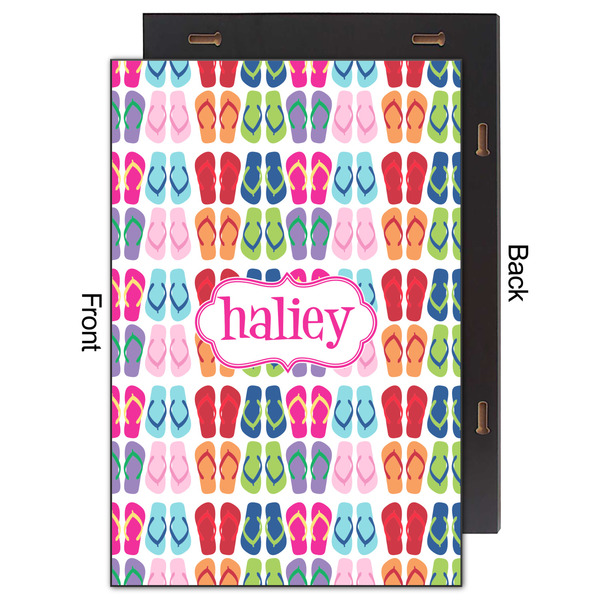 FlipFlop 20x30 Wood Print - Front & Back View