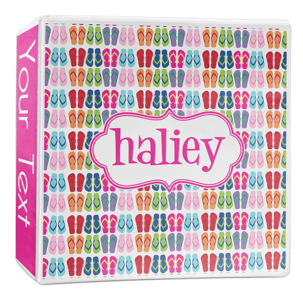 Custom FlipFlop 3-Ring Binder - 2 inch (Personalized)