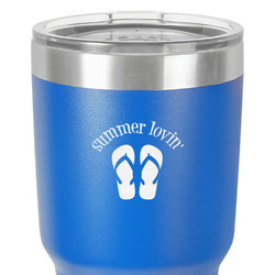 FlipFlop 30 oz Stainless Steel Tumbler - Royal Blue - Double-Sided (Personalized)