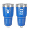 FlipFlop 30 oz Stainless Steel Ringneck Tumbler - Blue - Double Sided - Front & Back