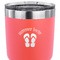 FlipFlop 30 oz Stainless Steel Ringneck Tumbler - Coral - CLOSE UP