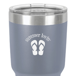 FlipFlop 30 oz Stainless Steel Tumbler - Grey - Single-Sided (Personalized)