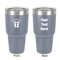 FlipFlop 30 oz Stainless Steel Tumbler - Grey - Double-Sided (Personalized)