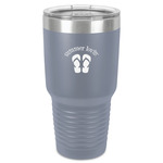 FlipFlop 30 oz Stainless Steel Tumbler - Grey - Single-Sided (Personalized)