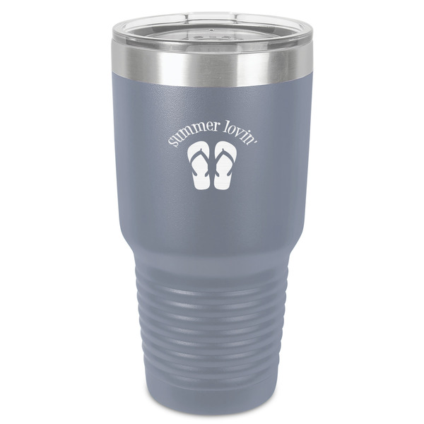 FlipFlop 30 oz Stainless Steel Ringneck Tumbler - Grey - Front