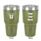 FlipFlop 30 oz Stainless Steel Ringneck Tumbler - Olive - Double Sided - Front & Back
