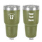 FlipFlop 30 oz Stainless Steel Tumbler - Olive - Double-Sided (Personalized)
