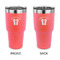 FlipFlop 30 oz Stainless Steel Ringneck Tumblers - Coral - Double Sided - APPROVAL