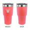 FlipFlop 30 oz Stainless Steel Ringneck Tumblers - Coral - Single Sided - APPROVAL