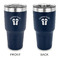 FlipFlop 30 oz Stainless Steel Ringneck Tumblers - Navy - Double Sided - APPROVAL
