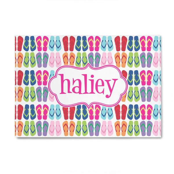 Custom FlipFlop 4' x 6' Indoor Area Rug (Personalized)