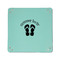 FlipFlop 6" x 6" Teal Leatherette Snap Up Tray - APPROVAL