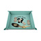FlipFlop 6" x 6" Teal Leatherette Snap Up Tray - STYLED