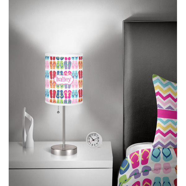 FlipFlop 7 inch drum lamp shade - in room