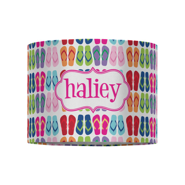 FlipFlop 8" Drum Lampshade - FRONT (Fabric)