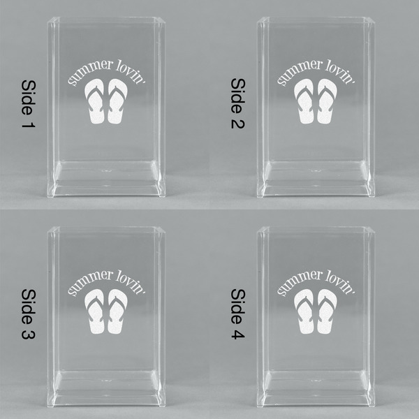 FlipFlop Acrylic Pen Holder - All Sides