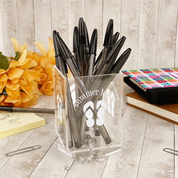 FlipFlop Acrylic Pencil Holder - IN CONTEXT