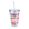 FlipFlop 16oz Double Wall Acrylic Tumbler with Lid & Straw - Full Print (Personalized)