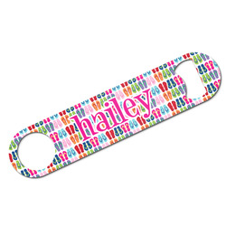 FlipFlop Bar Bottle Opener - White w/ Name or Text
