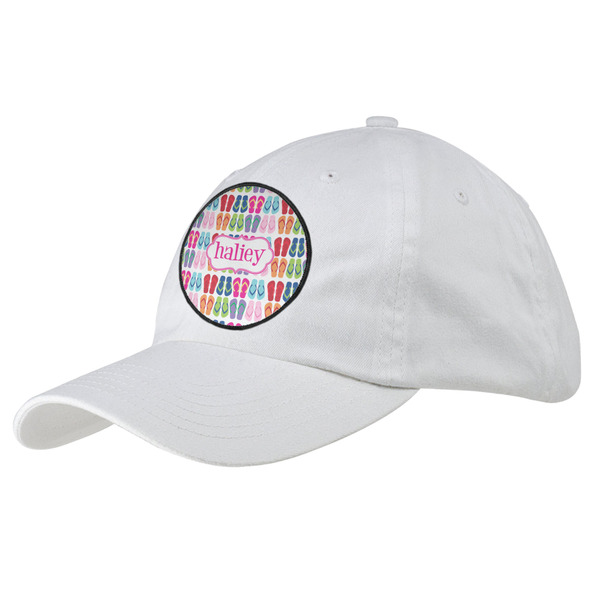 Custom FlipFlop Baseball Cap - White (Personalized)