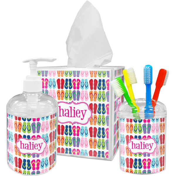 FlipFlop Bathroom Accessories Set (Personalized)