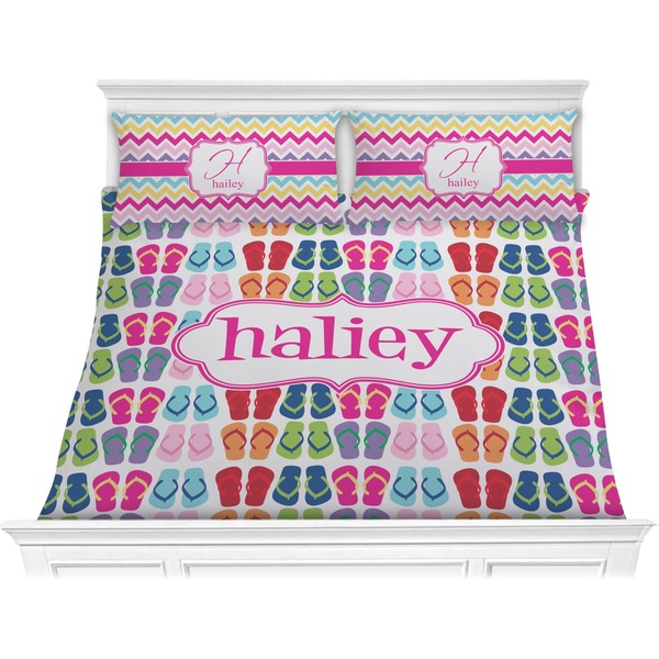 Custom FlipFlop Comforter Set - King (Personalized)