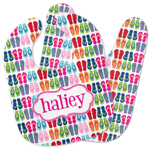 Custom FlipFlop Baby Bib w/ Name or Text