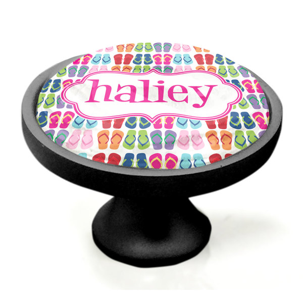FlipFlop Black Custom Cabinet Knob (Side)