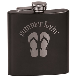 FlipFlop Black Flask Set (Personalized)