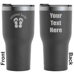 FlipFlop RTIC Tumbler - Black - Engraved Front & Back (Personalized)